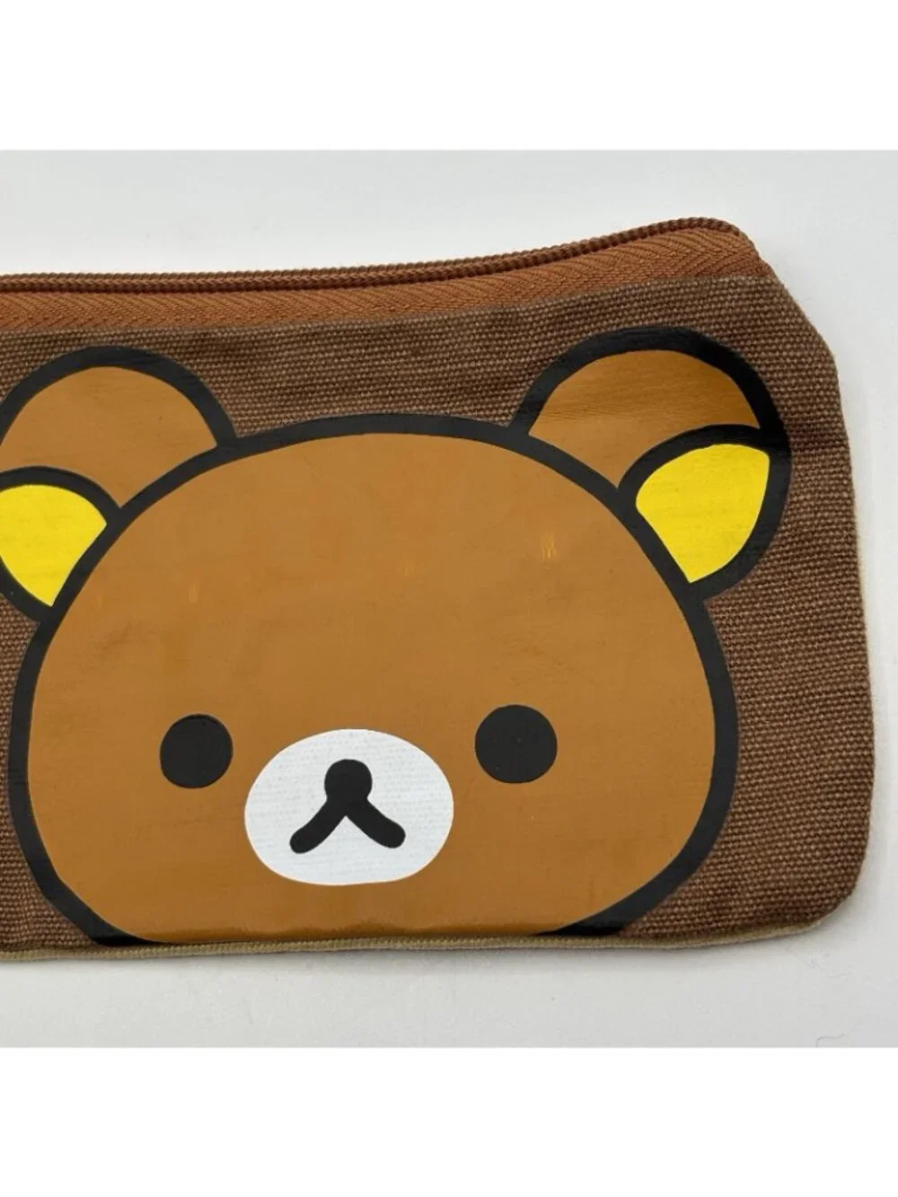 Rilakkuma Brown Bear Zippered Coin Pouch Pencil Case and Small Notebook Japan